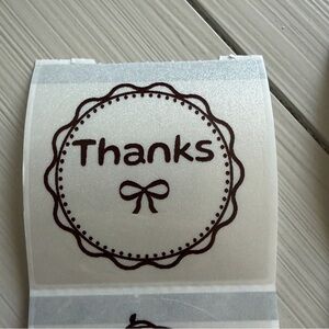 Silver & Black Transparent Glitter Thanks ~50pcs only~